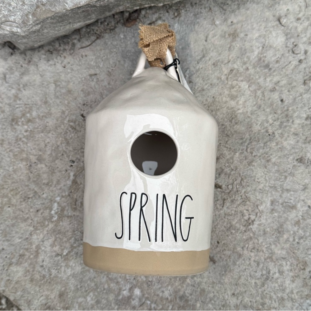 Rae Dunn SPRING Birdhouse with Clay Bottom - Picture 2 of 5